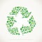 Recycle design with eco nature icons