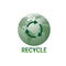 Recycle Earth Globe Symbol Green Logo Web Icon