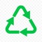 Recycle eco vector icon. Green triangle arrow bio recycle sign