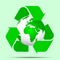 Recycle, ecology planet - vector