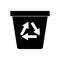 Recycle ecology trash can pictogram