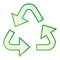 Recycle flat icon. Reuse gray icons in trendy flat style. Cycle gradient style design, designed for web and app. Eps 10.