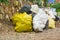 Recycle Garbage dispose in Tied or Know Trash bags