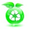Recycle, green icon