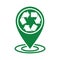 Recycle icon green location pin