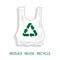 Recycle icon with plastic bags. Plastic bag pollution problems.