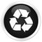 Recycle icon premium black round button