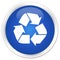 Recycle icon premium blue round button