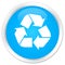 Recycle icon premium cyan blue round button