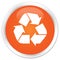 Recycle icon premium orange round button