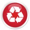 Recycle icon premium red round button