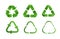 Recycle icon symbol vector. Recycling and rotation arrow icon pack. Vector illustration.