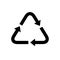 Recycle icon template, arrow recycle triangle logo for plastic materials