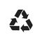 Recycle isolated icon. Symbol of recycling. Care of nature sign. Ecology arrow sign