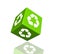 Recycle logo concept dice