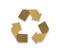 Recycle logo from recycle paper