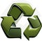 Recycle logo. Recycling. Logo. Icon. Green recycle logo. Square design. World Recicling Day.