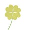 Recycle paper clover with four leaves