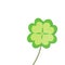 Recycle paper clover with four leaves