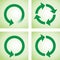 Recycle or reload page green icons