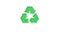 Recycle reuse symbol isolated on craft paper