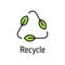 recycle sign color filled vector icon