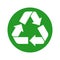 Recycle sign. Green Reuse symbol with arrows. Eco and environment protection icon. Vector illustration