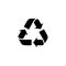Recycle sign Vector icon. Trash symbol. Eco bio waste concept. Arrow sign isolated on white, flat design for web