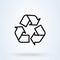Recycle Simple vector. Line art modern icon design illustration