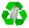 Recycle symbol with aluminium can