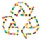 Recycle Symbol with bottle caps