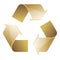Recycle symbol of conservation brown icon