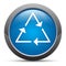 Recycle symbol icon premium blue round button vector illustration