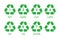 Recycle symbol plastic icon. Hdpe pp pet vector sign reuse plastic recycle material pictogram