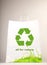 Recycle symbol on the shopping bag