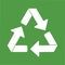 Recycle symbol, turned green arrows