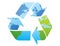 Recycle Symbol-World map