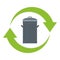 Recycle trash logo