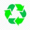 Recycle triangle arrow outline vector icon. Eco waste and organic package reuse recycle arrows symbol