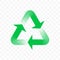 Recycle triangle arrow outline vector icon. Eco waste and organic package reuse recycle arrows symbol