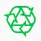 Recycle triangle arrow outline vector icon. Eco waste and organic package reuse recycle arrows symbol