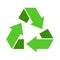 Recycle triangle shape icon, Green recycling rotation arrow sign, Reusable ecological preservation