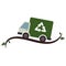 Recycle truck ecology symbol icon