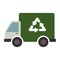 Recycle truck ecology symbol icon