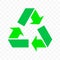 Recycle vector triangle arrow cycle icon. Eco waste bin, organic package reuse bio recycle arrows symbol