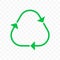 Recycle vector triangle arrow icon. Eco waste reuse bin or bio recycle line arrows symbol