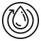 Recycle water filter icon, outline style