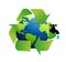 recycle water. globe concept illustration design