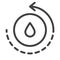 Recycle water line icon