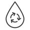 Recycle water line icon